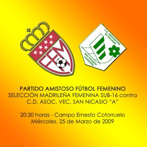 partido-seleccion-madrilena-femenino-a Selección Madrileña Sub-16 contra Femenino "A"