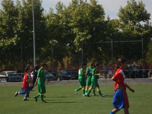 Celebración de uno de los goles de las del Sanni