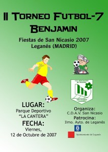 CARTEL TORNEO BENJAMÍN F-7 2007
