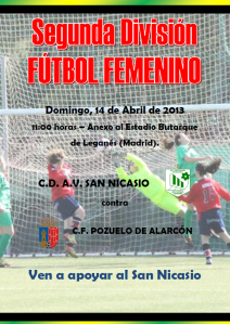  Cartel C.D. A.V. San Nicasio - C.F. Pozuelo de Alarcón
