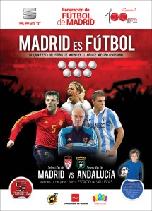 Cartel Partido Centenario Federación de Fútbol de Madrid - Madrid Andalucía