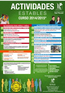 Cartel Actividades Estables AV SAN NICASIO 2014-2015