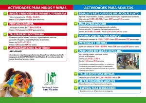 Díptico Actividades Estables AV SAN NICASIO 2014-2015-2