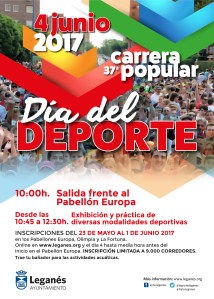 Cartel 37 Carrera Popular de Leganés y Día del Deporte 2017